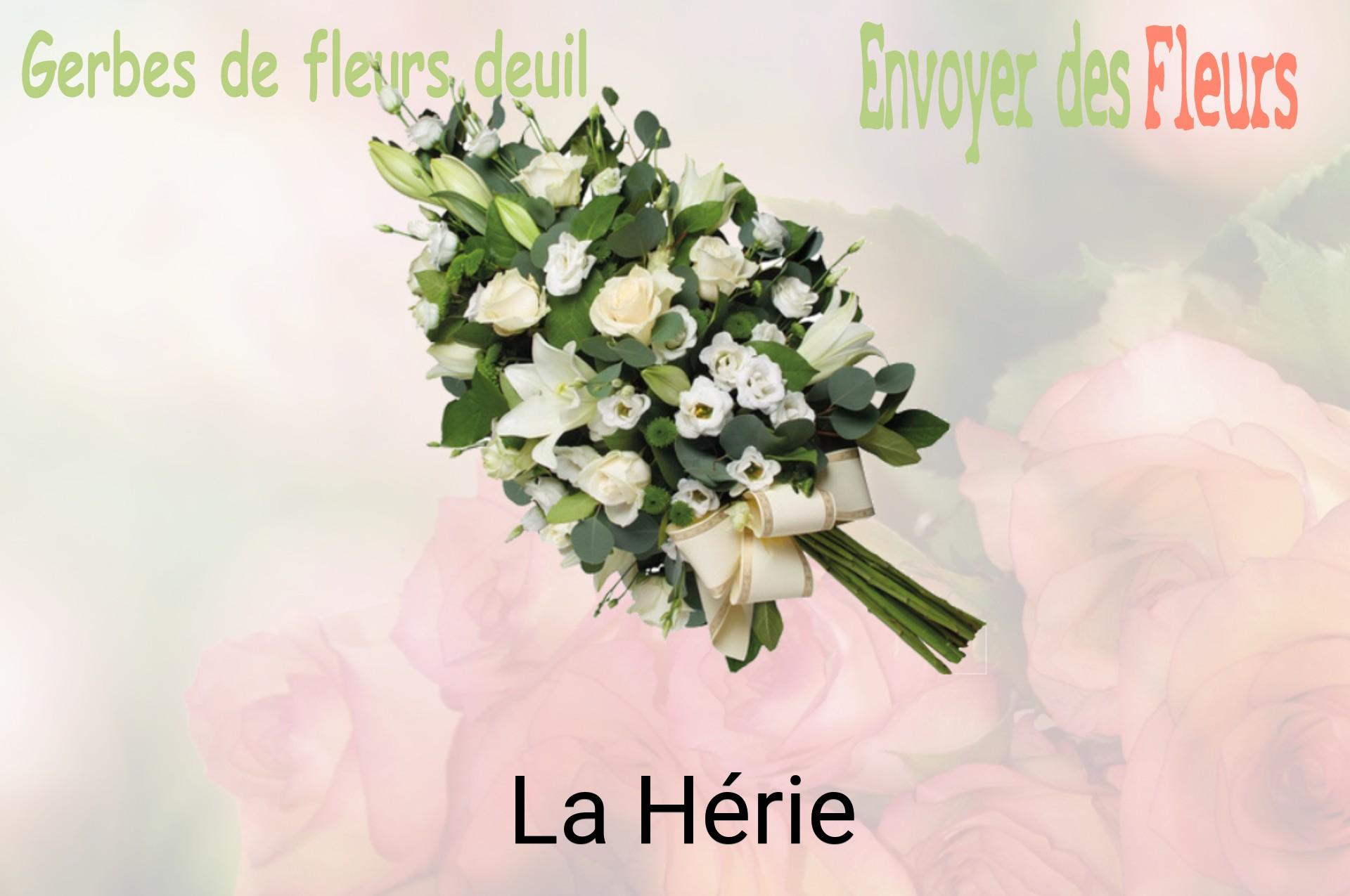 Gerbe de fleurs de deuil livrée à La Hérie